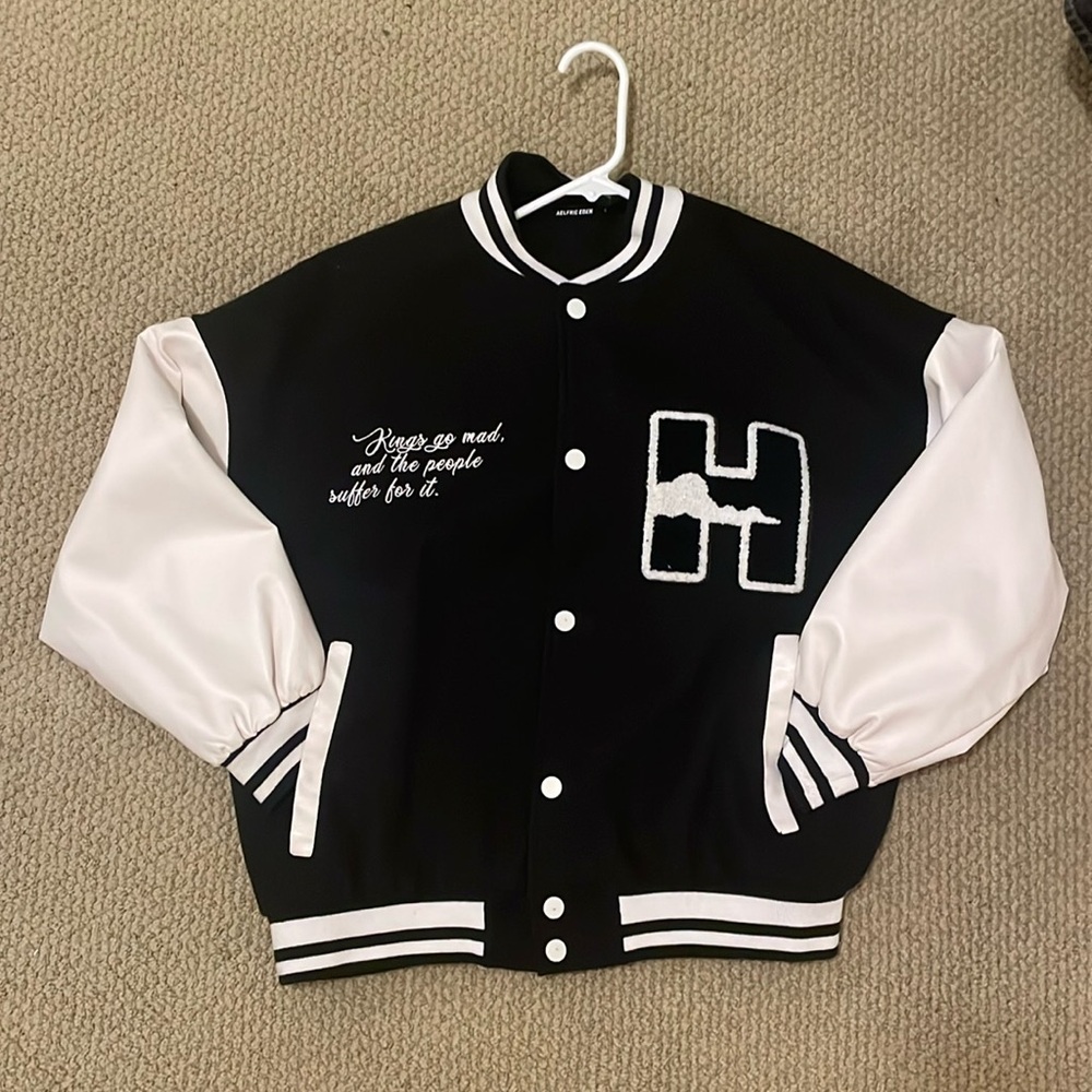 Black and White Baseball Jacket